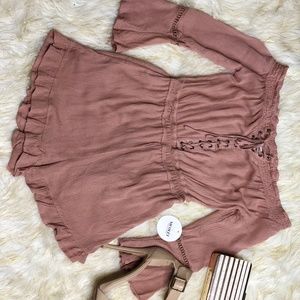 Lace up romper